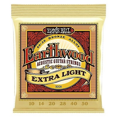 Ernie Ball 2006 Earthwood 80/20 Bronze Extra Light 010-050 Σετ 6 χορδές ακουστικής κιθάρας