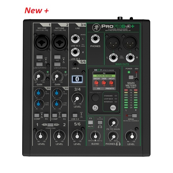Mackie Profx6v3+ Αναλογική Κονσόλα Ήχου Με Εφέ Nέου Βελτιωμένου Τύπου