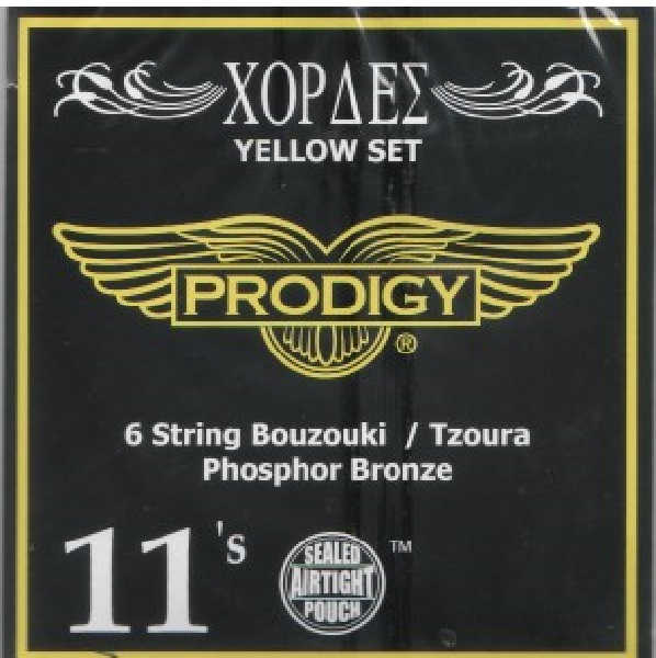 Prodigy Υellow 11s Strings for Bouzouki (3string)/ Τzoura Phosphor Bronze