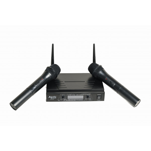 WM20D Dual Wireless UHF Microphone System by Audio Club.