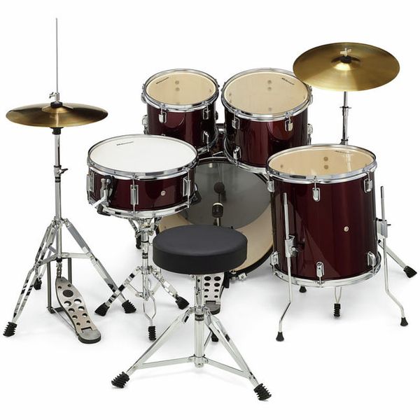Σετ Ντραμς με 2 πιατίνια πλήρες Focus 18-2 Drum Bundle Red