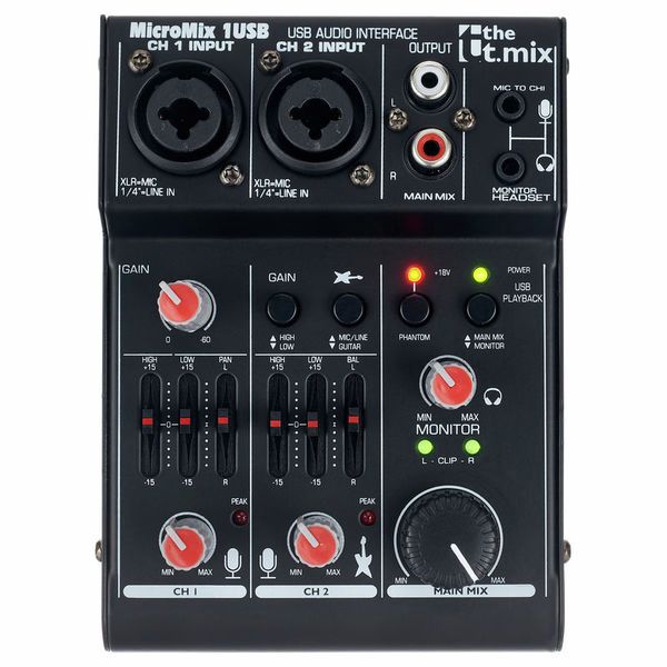 MicroMix 1 USB Μείκτης Μικροφώνων και Οργάνων